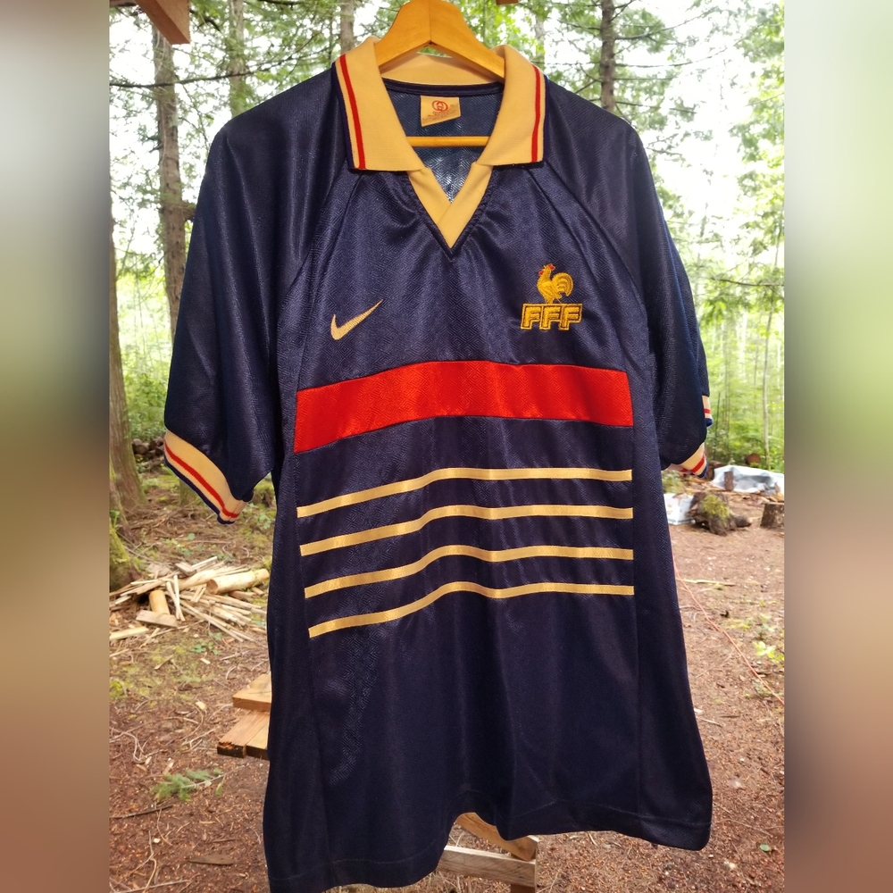 Soccer Jersey Collar T Shirt XL Gucci France Football Federation Rooster Vintage